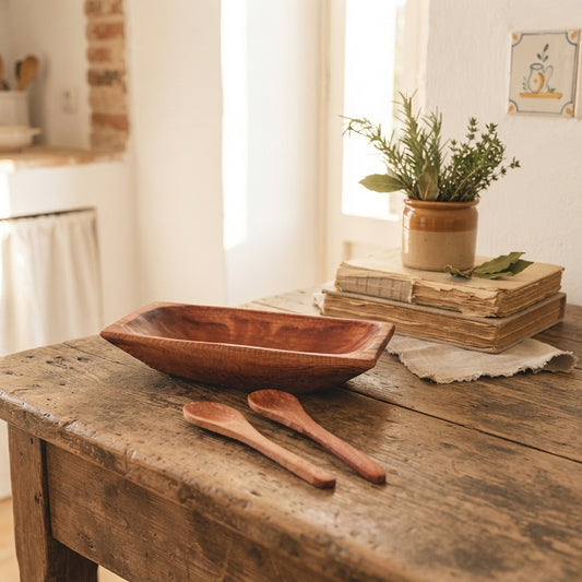 Set Pocillo y Cucharas Madera Alerce Nativa Artesanal Set Cucharas Frank Home Chile