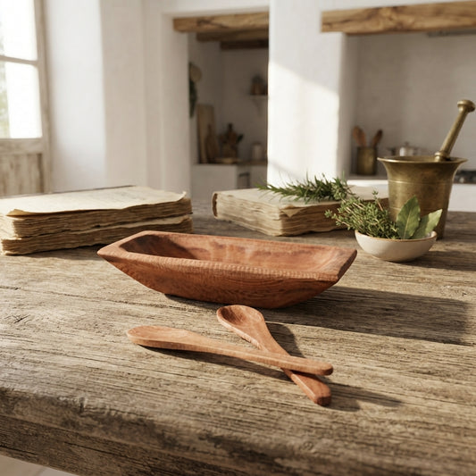 Set Pocillo y Cucharas Madera Alerce Nativa Artesanal Set Cucharas Frank Home Chile