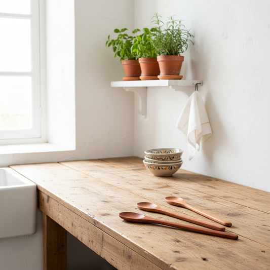 Set 3 Cucharas Madera Alerce Nativa Artesanal Set Cucharas Frank Home Chile