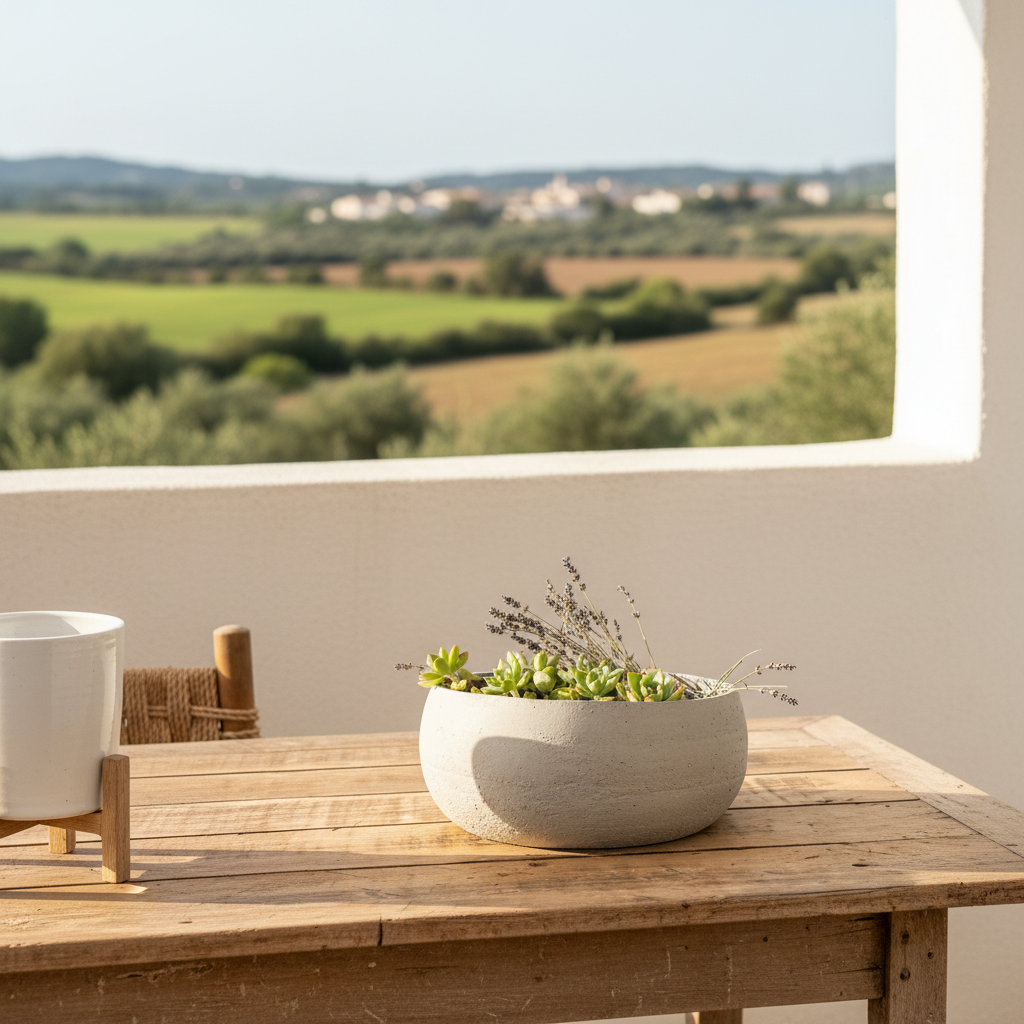 Porta Macetero Cerámica Textura Rústica 24 cm Porta Macetero Frank Home Chile