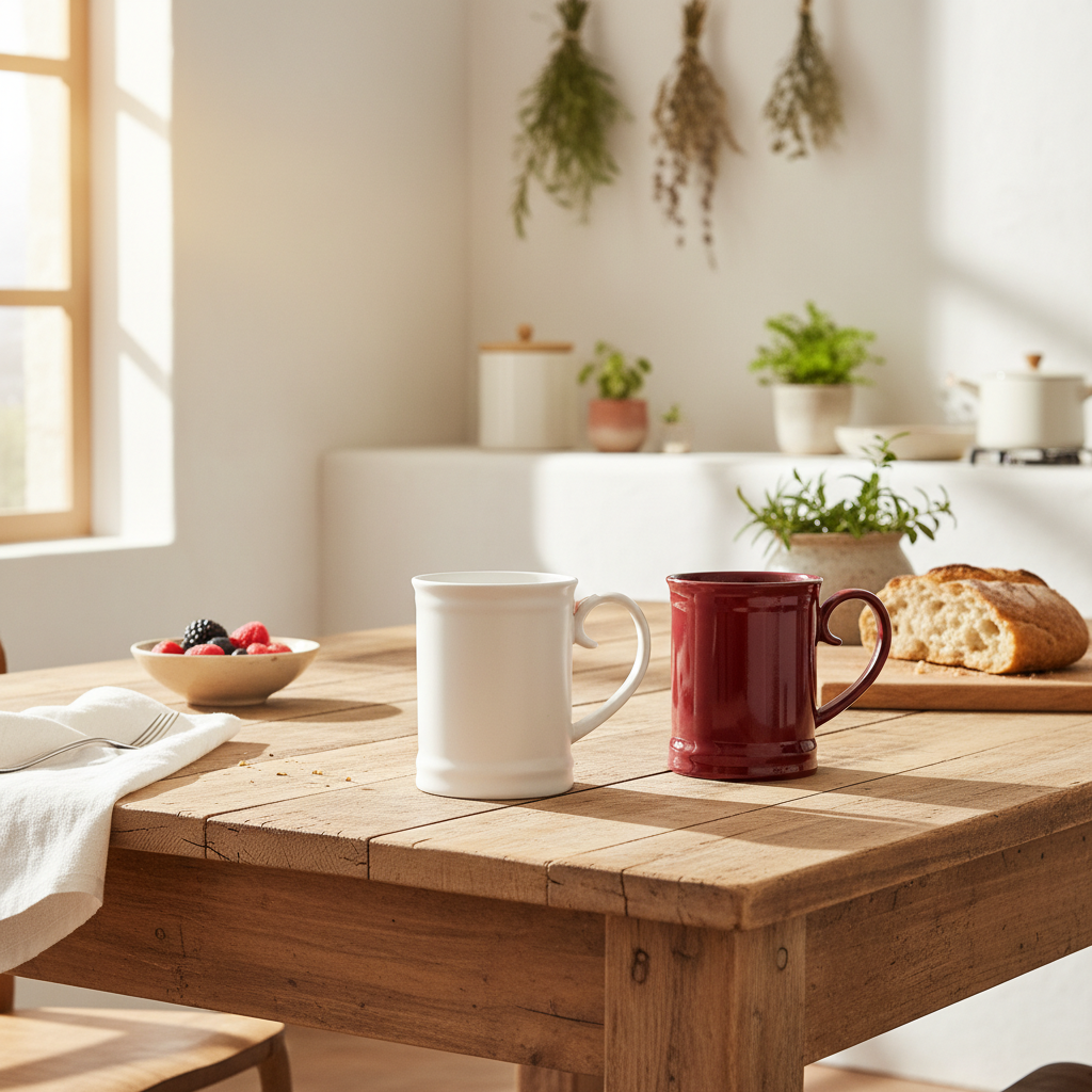 Tazón Cerámica Esmaltada Asa Corazón - Diseño Artesanal Romántico Tazon Frank Home Chile