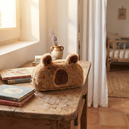 Estuche Capibara Felpa 21 cm con Bolígrafos de Regalo Estuche Frank Home Chile
