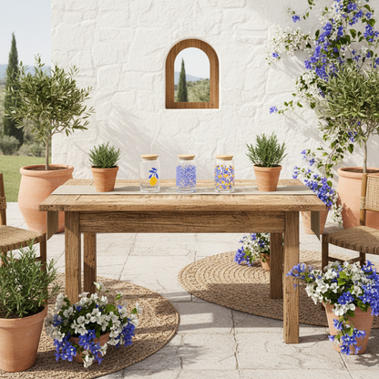 Vaso Vidrio con Bombilla y Tapa Bambú 480ml - Diseño Limón Vasos Frank Home Chile