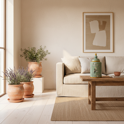 Ánfora Cerámica Esmaltada Ave Anfora Frank Home Chile