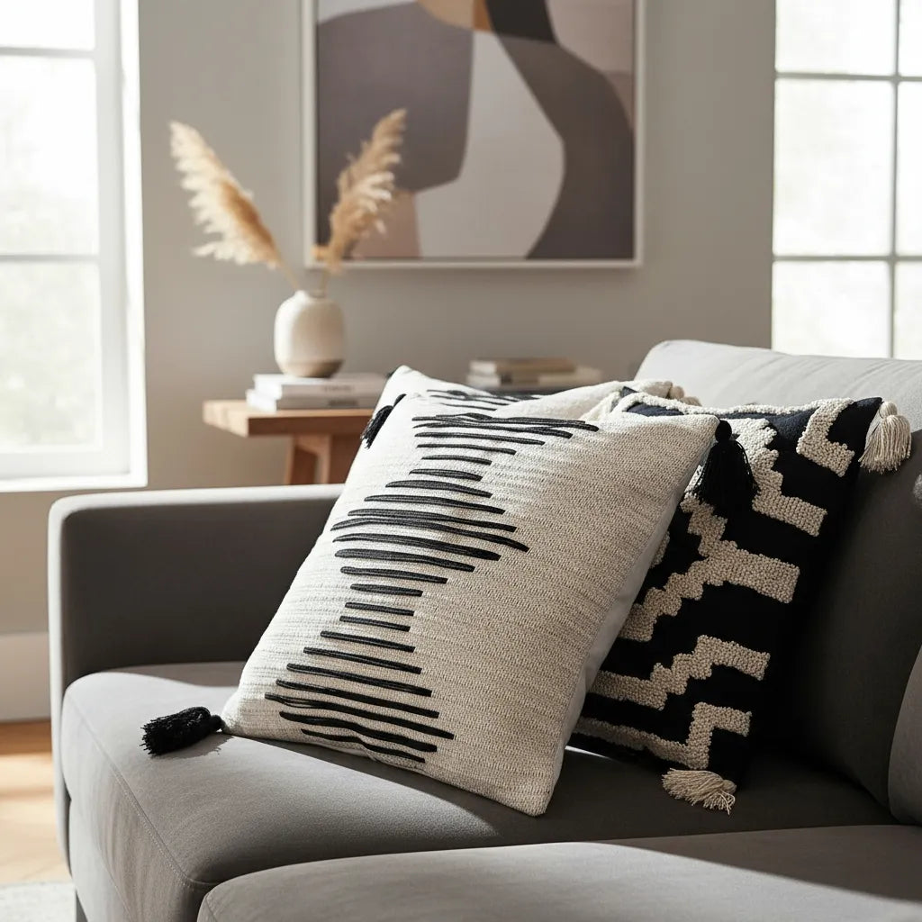 Funda de Cojín Hebras 45x45 cm Funda cojin Frank Home Chile
