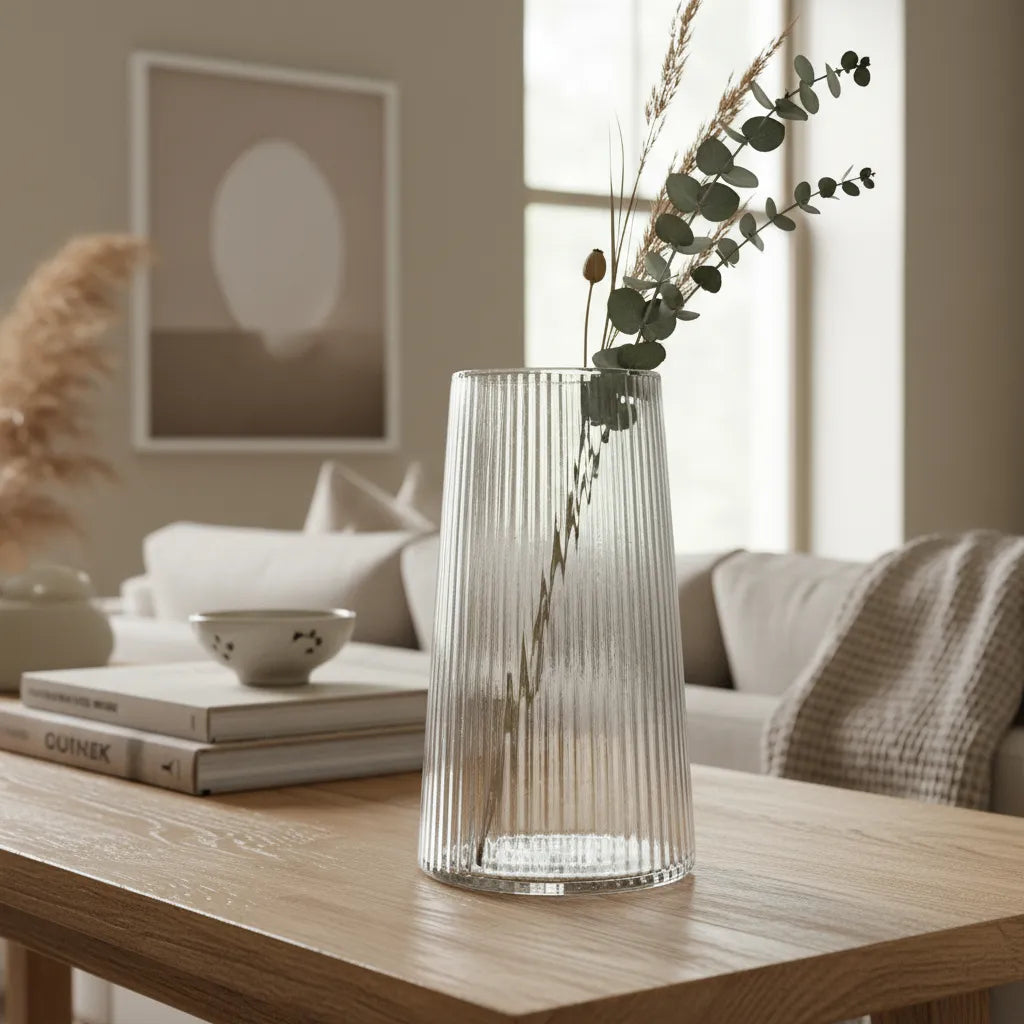 Florero Cónico Labrado Florero Frank Home Chile