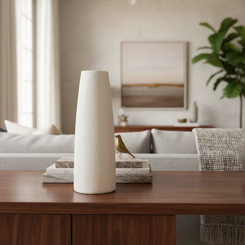 Florero Cerámica Textura Rugosa 30cm - Frank Home Florero Frank Home Chile