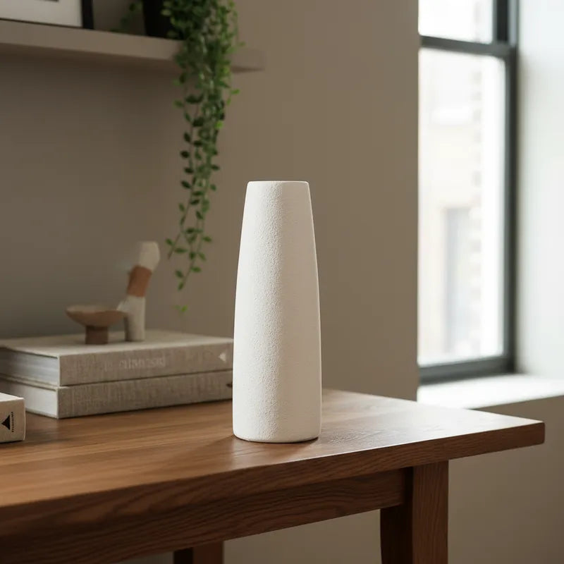 Florero Cerámica Textura Rugosa 30cm - Frank Home Florero Frank Home Chile