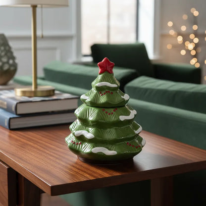 Contenedor y Bandeja Cerámica Navidad bandeja Frank Home Chile