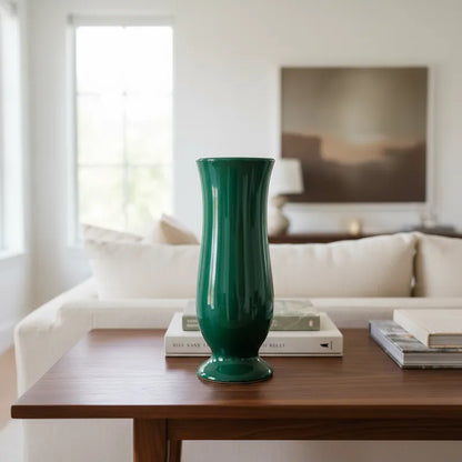 Florero Copa Cerámica Esmaltada 25cm - Diseño Clásico Elegante Florero Frank Home Chile