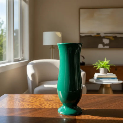 Florero Copa Cerámica Esmaltada 25cm - Diseño Clásico Elegante Florero Frank Home Chile