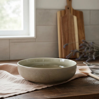 Fuente Cerámica Verde Destonalizada Bowl Ensaladera Frank Home Chile
