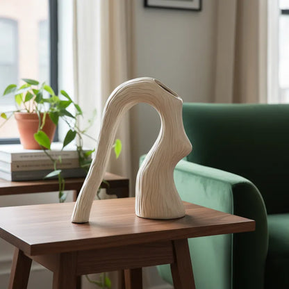 Florero Cerámica Forma Árbol 23,5 cm - Diseño Orgánico Texturizado Florero Frank Home Chile