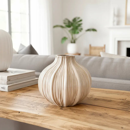 Florero Cerámica Esmaltada Redondo 16cm | Frank Home Florero Frank Home Chile