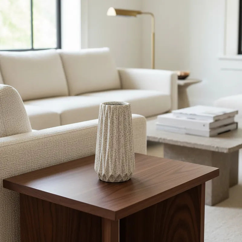 Florero Geométrico Cerámica 15 cm Florero Frank Home Chile