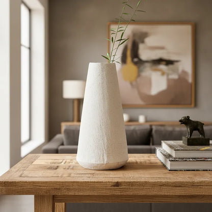 Florero Cerámica Texturada Cónico Florero Frank Home Chile