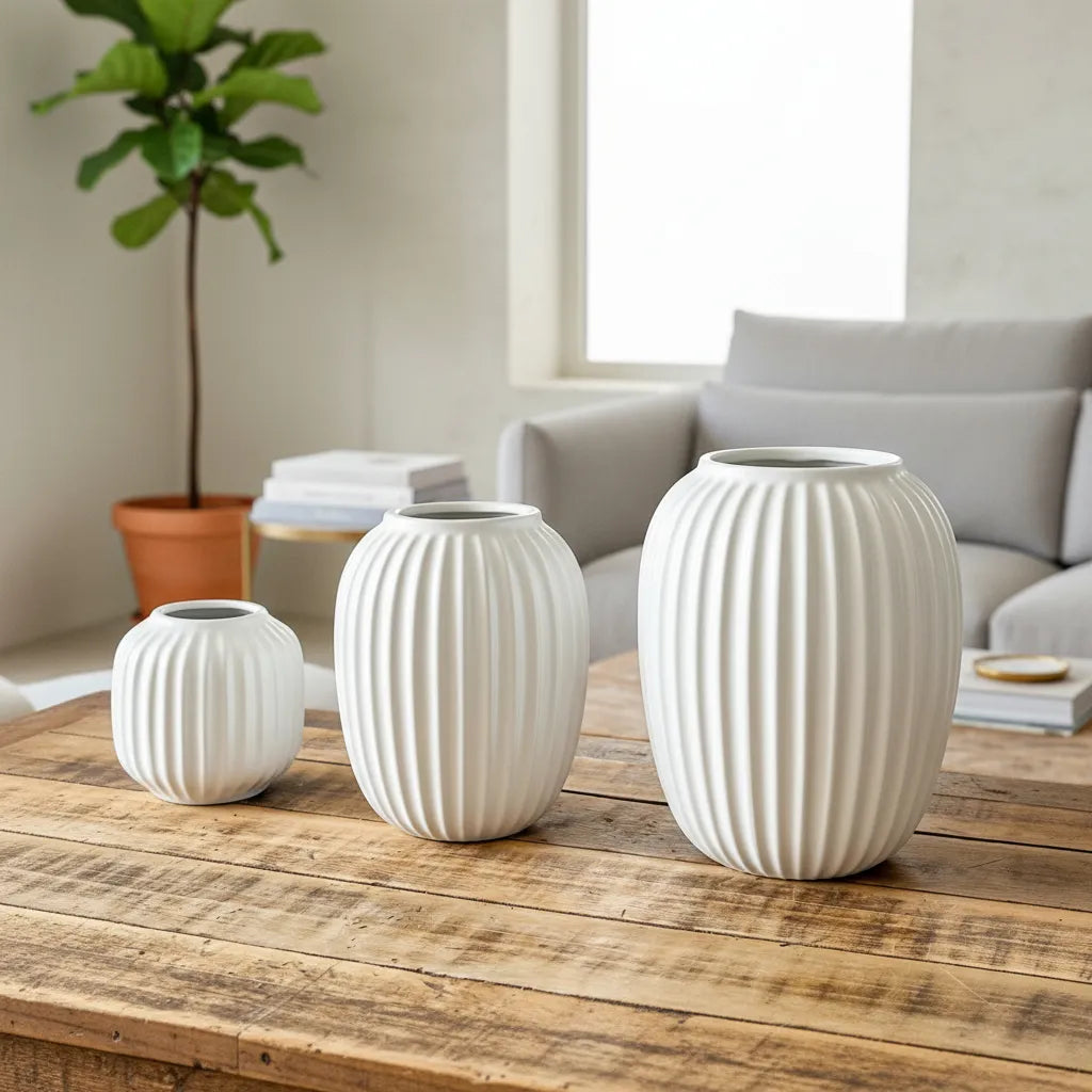 Florero cerámica listado Florero Frank Home Chile