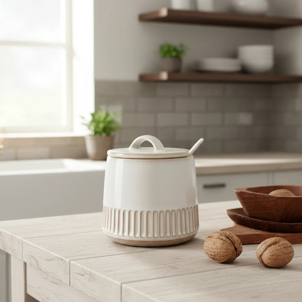 Frasco cerámica con cuchara frasco Frank Home Chile