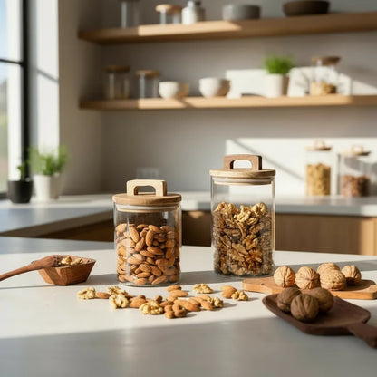 Frascos organizadores con tapa de madera frasco Frank Home Chile