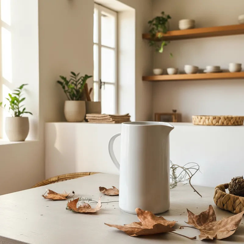 Jarra Cerámica Blanca 1,8 Lt Jarra Frank Home Chile