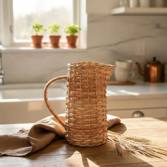 Jarra mimbre rústica Florero Frank Home Chile