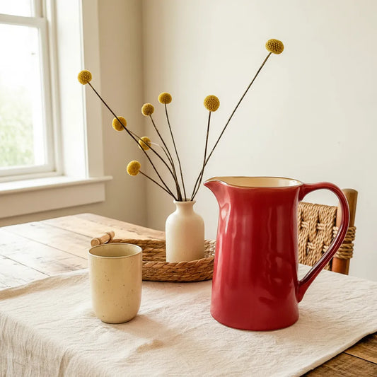 Jarra Cerámica Roja 1,8 Lt Jarra Frank Home Chile