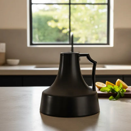 Florero Jarra Cerámica Negra Satinada 18cm | Frank Home Florero Frank Home Chile