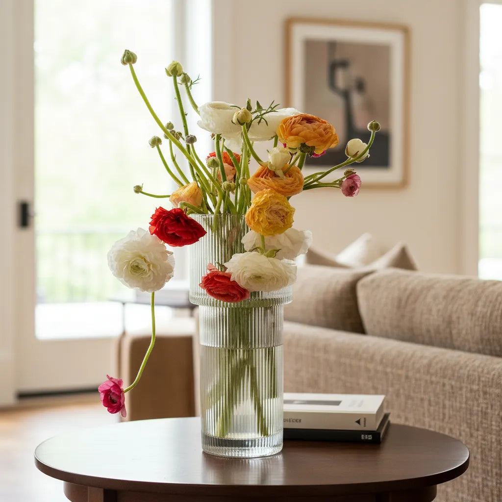 Florero Vidrio Labrado Florero Frank Home Chile