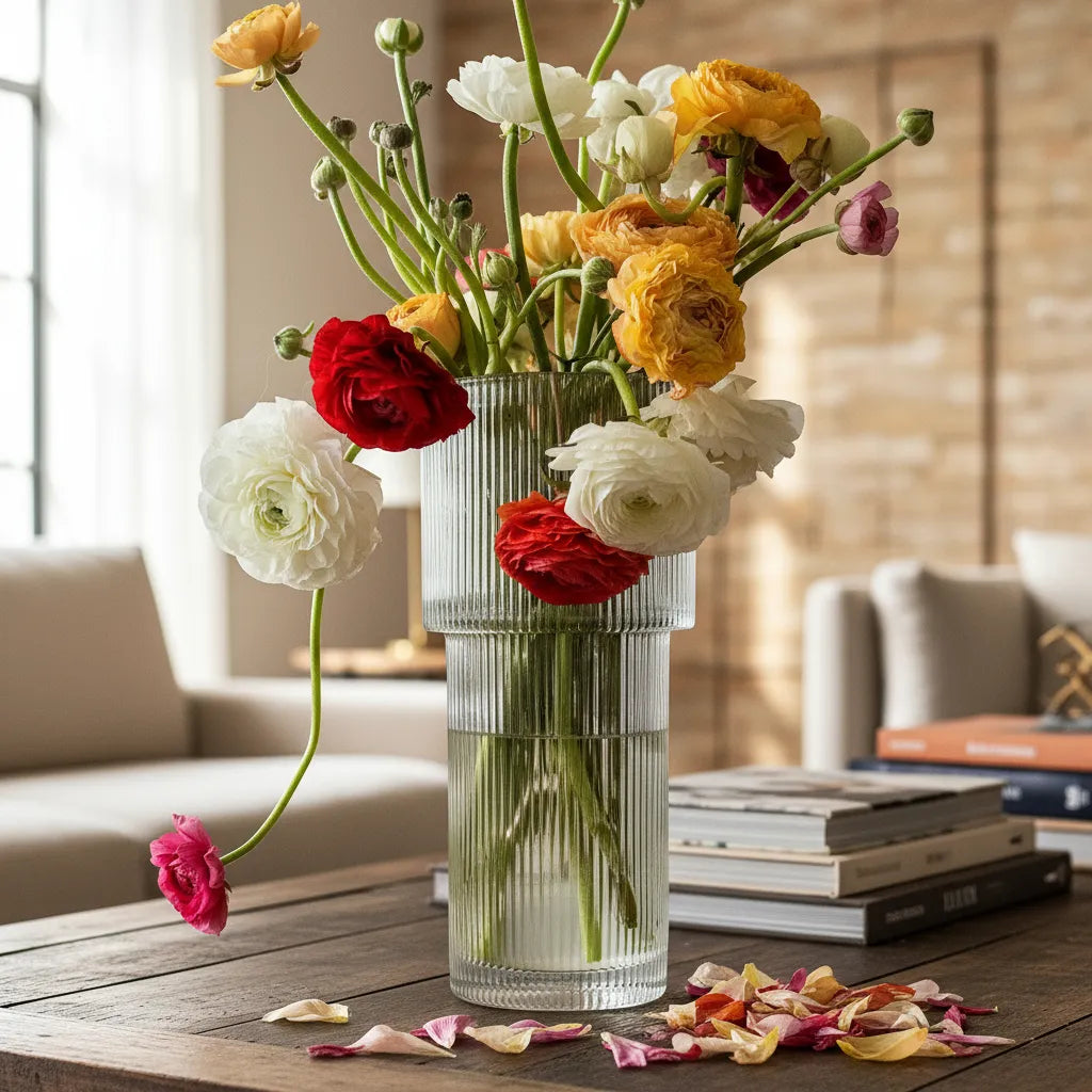 Florero Vidrio Labrado Florero Frank Home Chile