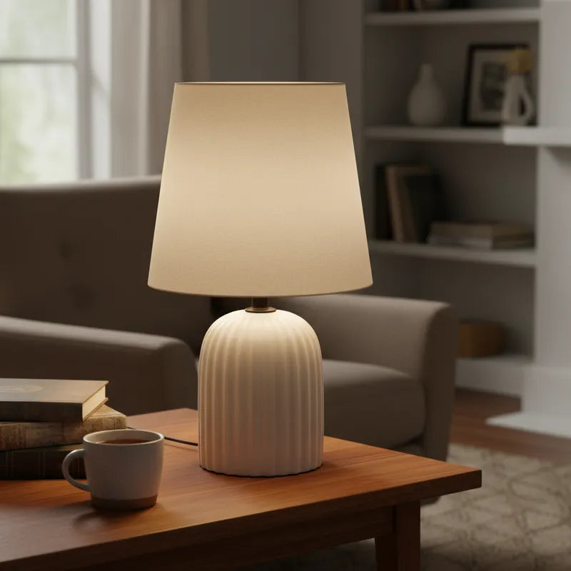 Lámpara de Mesa Acanalada Lampara de mesa y escritorio Frank Home Chile