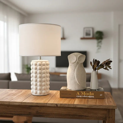 Lámpara Cerámica Esmaltada Volumen Lampara de mesa Frank Home Chile