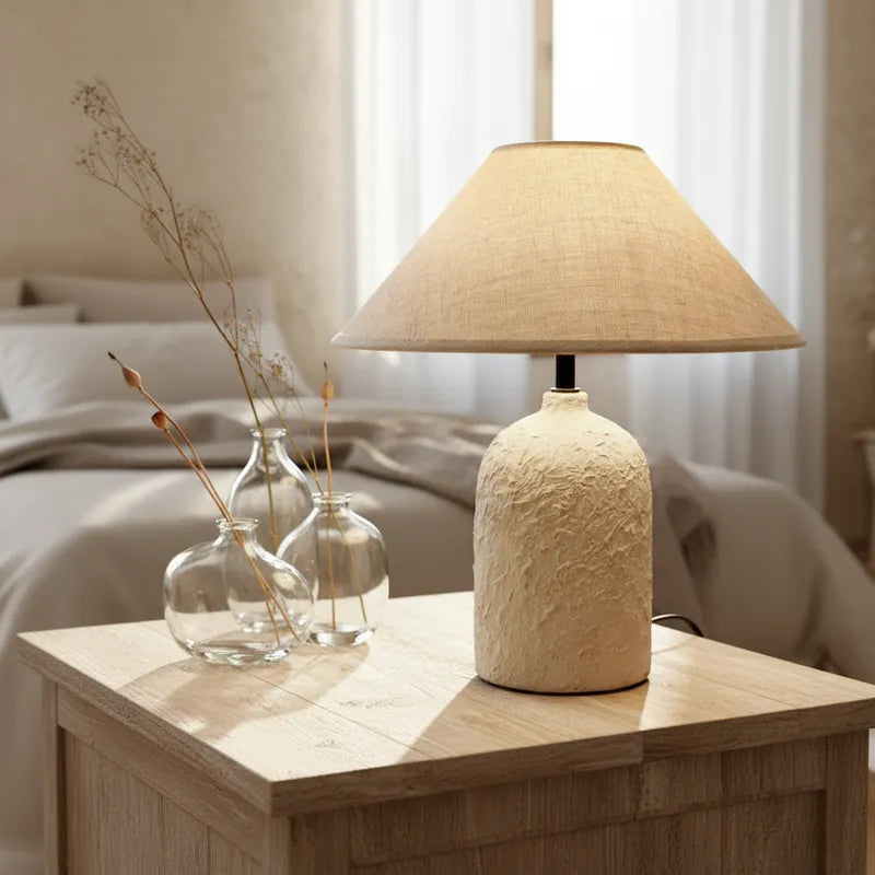 Lámpara de Sobremesa Textura Rústica Lampara de mesa Frank Home Chile