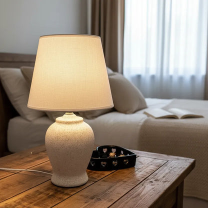 Lámpara de Mesa Cerámica Rugosa