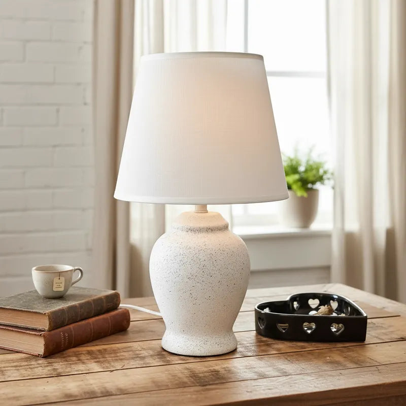 Lámpara de Mesa Cerámica Rugosa