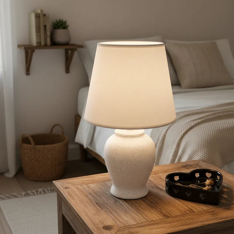Lámpara de Mesa Cerámica Rugosa