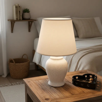 Lámpara de Mesa Cerámica Rugosa