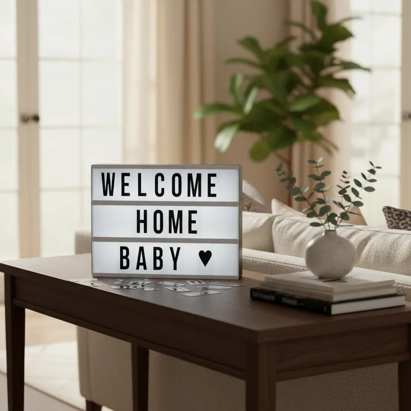 Caja de luz led Cartel Cinema Letras y Números Letrero Frank Home Chile