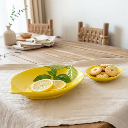 Platillo Cerámica Limón - Diseño Fresco 2 Tamaños Frank Home Chile