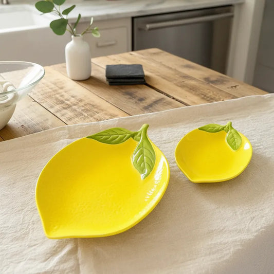 Platillo Cerámica Limón - Diseño Fresco 2 Tamaños Plato Frank Home Chile