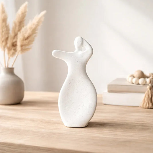 Adorno Figura Mujer Cerámica Texturada Minimalista Adorno Frank Home Chile