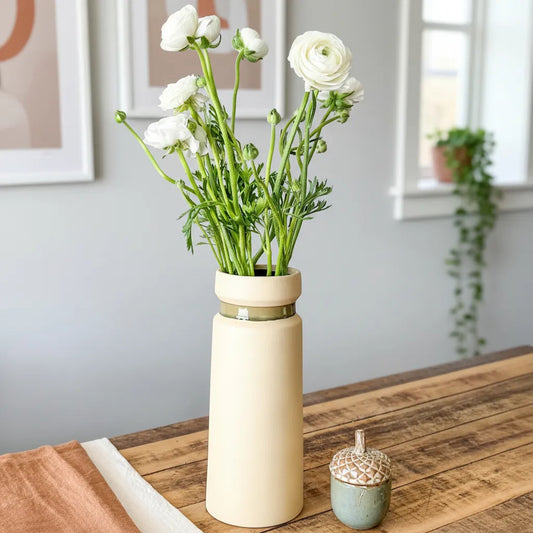 Florero Rústico Amarillo Mantequilla Florero Frank Home Chile