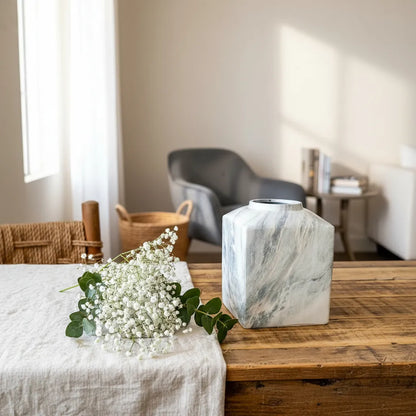 Florero Cerámica Cuadrado Mámol Florero Frank Home Chile