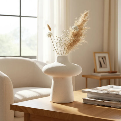 Florero Mushroom Blanco Florero Frank Home Chile