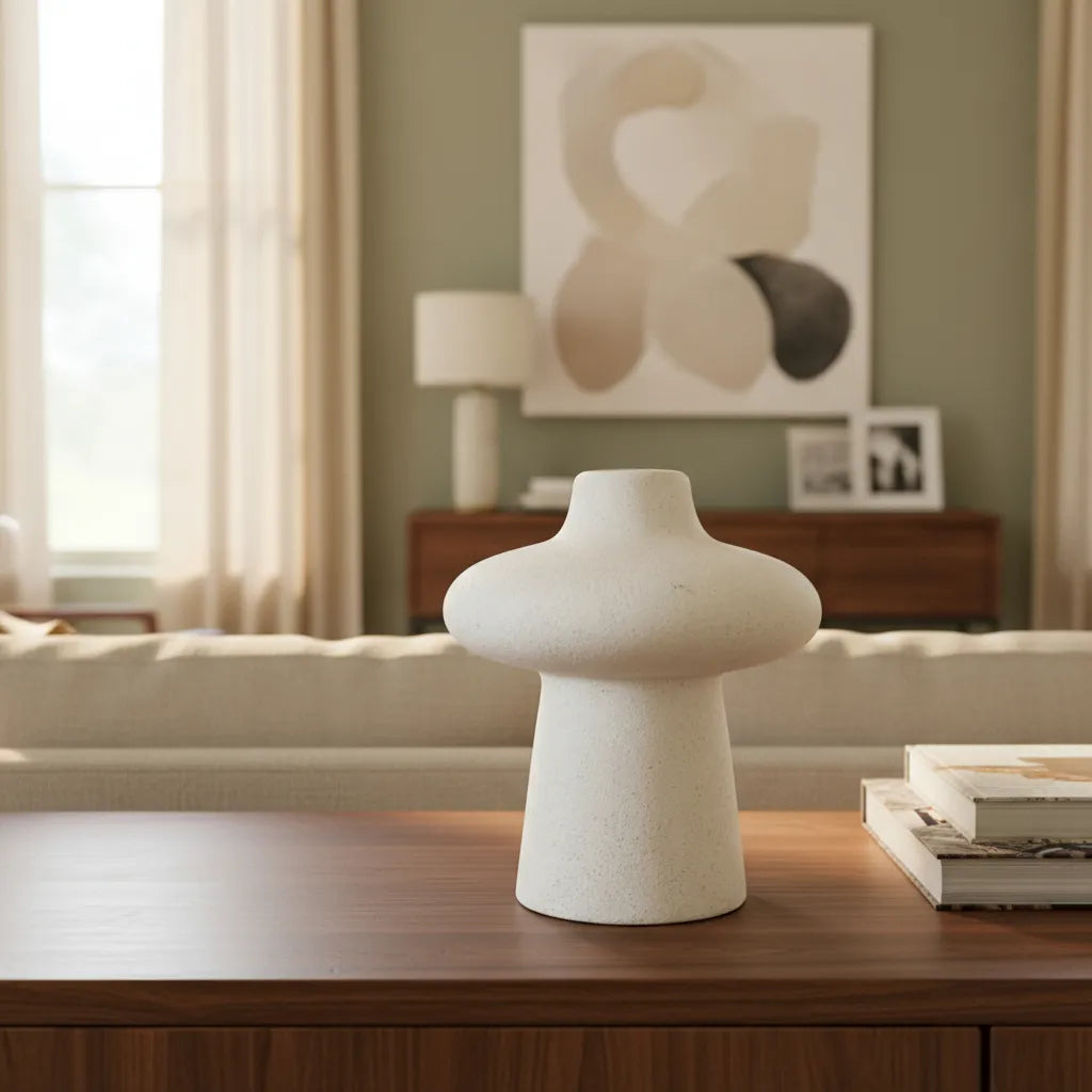 Florero Mushroom Blanco Florero Frank Home Chile