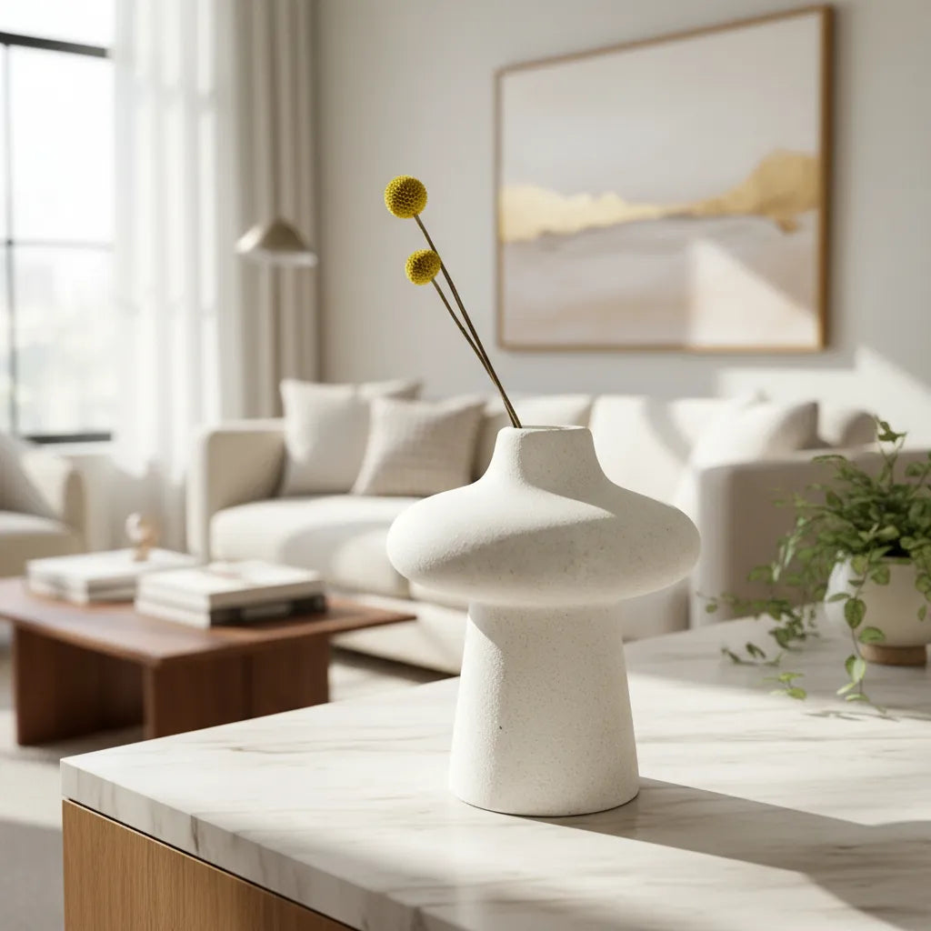 Florero Mushroom Blanco Florero Frank Home Chile