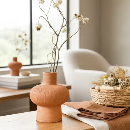 Florero Mushroom Textura Rústica Terracota Florero Frank Home Chile