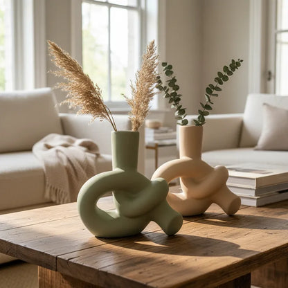 Florero nudo cerámica Florero Frank Home Chile