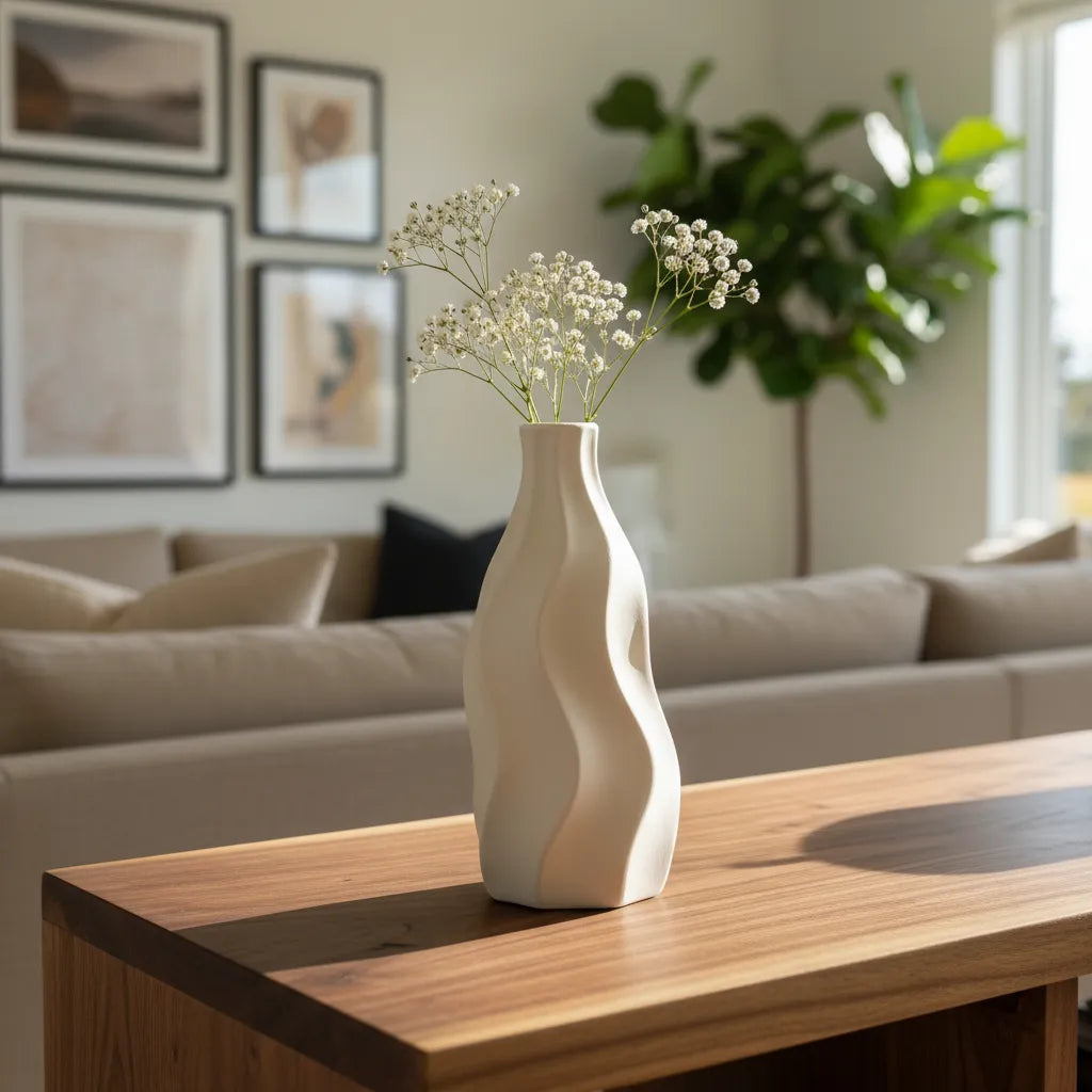 Florero Cerámica Ondas Florero Frank Home Chile