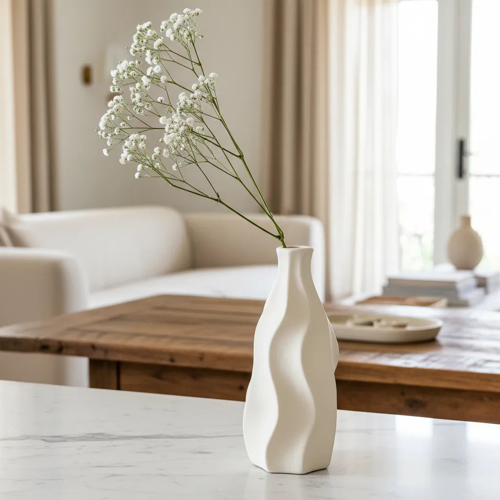 Florero Cerámica Ondas Florero Frank Home Chile