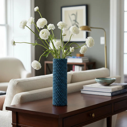 Florero Cerámica Pinchos Azul Florero Frank Home Chile